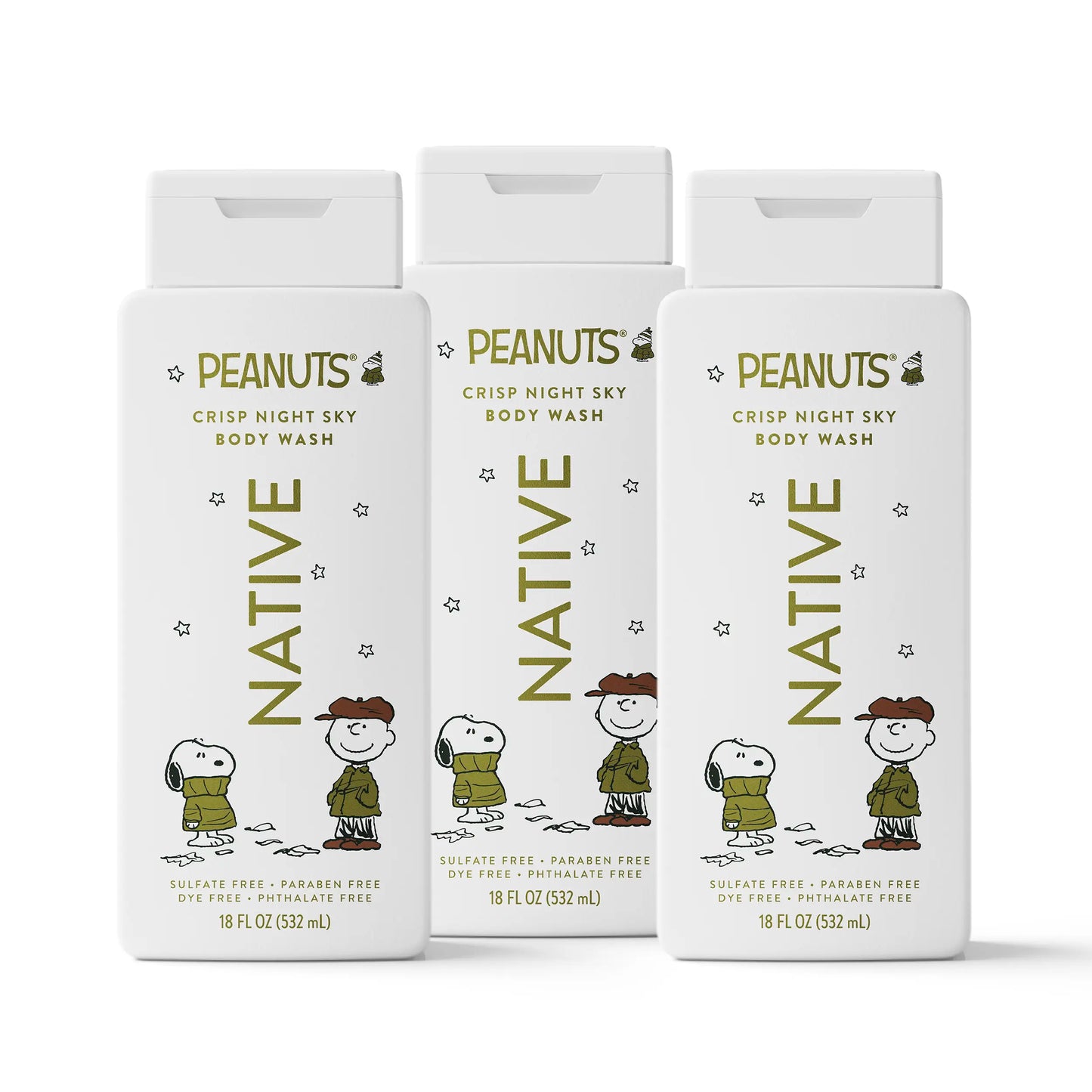 NATIVE Body Wash Discovery Trio – 3-Pack, 18 Oz, Rich Lather, Gentle Cleanse, 24HR Freshness
