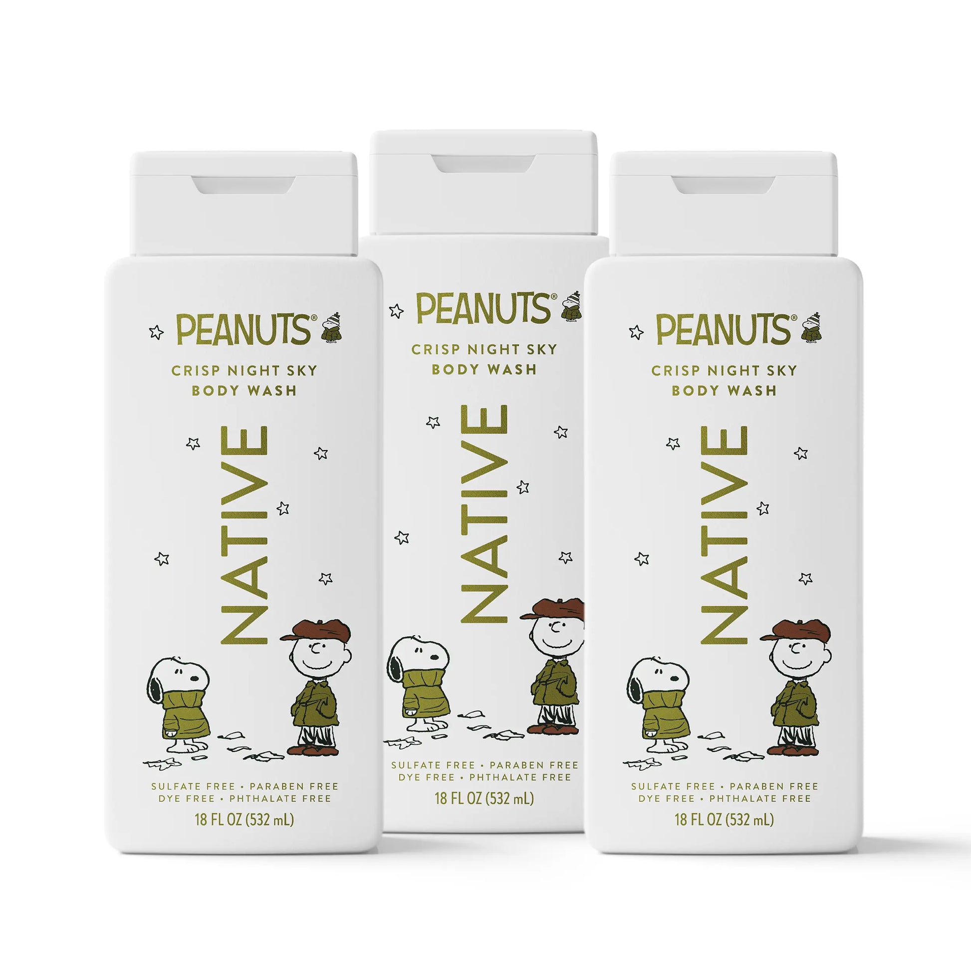 NATIVE Body Wash Discovery Trio – 3-Pack, 18 Oz, Rich Lather, Gentle Cleanse, 24HR Freshness