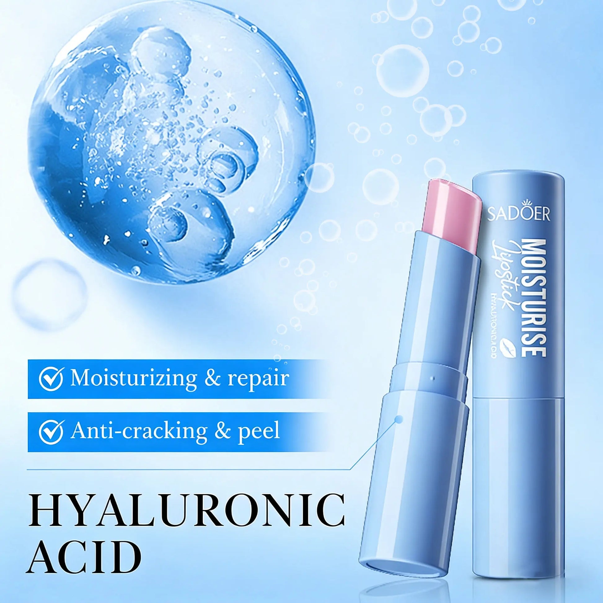 Hydrating Hyaluronic Acid Lip Balm for Drychapped Lips I Must-Have Lip Care