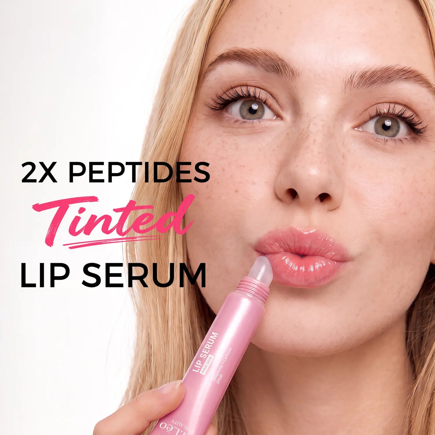 Dr.Leo Tinted Peptide Lip Serum – Brightens Dull-Looking Lips & Smooths Lip Lines, Sheer-To-Buildable Glossy Color + Hydrating Lip Care, Pink Dew / Toast Nude, 15G #Sohochic #Tiktokshopbacktoschool